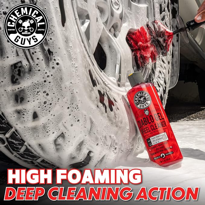 Diablo Gel Oxygen Infused Foam Wheel & Rim Cleaner, Concentrated Car Wheel Cleaner Safe on All Finishes, Removes Brake Dust, Dirt, Grime, for Cars, Trucks, SUVs, Motorcycles & RVs, 16 oz