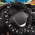 Cute Unicorn Steering Wheel Cover for Women, Anti-Slip Car Steering Wheel Cover with 2 Pcs Cup Holders Neoprene Breathable Car Accessories Universal 15 Inch Auto Interior Decor