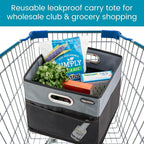 CargoCube Car Storage Bin - Leakproof Car Trunk Storage Organizer with Metal Handles and Front Mesh Pocket (Square)