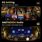9.5'' Single Din Car Stereo with Wireless CarPlay Android Auto,HD IPS Adjustable Screen Vertical Radio with Bluetooth, USB, Mirror Link, SWC, Bluetooth, Car Play, FM/AM/RDS Radio, Backup Camera