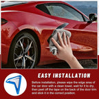 Car Door Edge Guards,Car Door Corner Protector Pads Compatible with Corvette C8 Stingray Z06 Z51 2020 2021 2022 2023 2024,Door Middle Protrusion,V-Shaped Anti-Collision (Blue)
