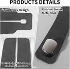Suede Leather Headrest Hooks for Car, 2 Pack Double Seat Back Organizer Hooks for Purses & Bags, Heavy Duty Metal Car Purse Holder for Handbags, Grocery Bags, Universal Vehicle Storage Accessories