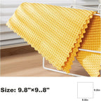 Microfiber Cleaning Cloth, Reusable Absorbent Microfiber Cleaning Cloths, Kitchen Dish Cloth Waffle Weave 5 Pack, Mixed Color, 9.8×9.8inch