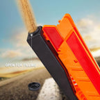 3PK DOT Warning Triangles with Empty Base & Storage Case | No pre-filled sand, fill sand yourself for stability, high visibility reflectors meet US FMVSS 571.125 safety specs