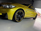 Rim Protector Kit for Car Wheels – Alloy Wheel Guard Strip Kit Fits up to 21" Rims | Set of 4 Rim Protectors | Easy to Install Curb Rash Defense for Rims (Yellow)