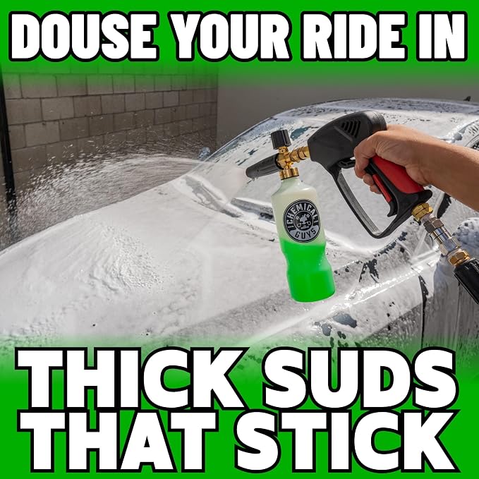 16-Piece Arsenal Builder Car Wash Kit with Foam Cannon, Bucket, and 6 x 16 oz Care Chemicals - Car Detailing Kit Works with Pressure Washers, Trucks, SUVs, Motorcycles, and More