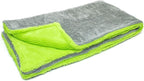 Amphibian x L Dual Side Microfiber Car Drying Towel One Side Twist - 20 inch x 40 inch, Green/Gray