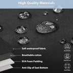 Waterproof Car Seat Covers Front Seats Only with 5mm Composite EVA, Neoprene Car Seat Cover with Separate Headrest Cover, Quick Setup Universal Fit for Car SUV Trucks,Airbag Compatible（Gray