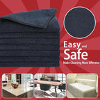 Cleaning Cloth Dry Erase Cloth Cleaning Rags Reasonable Kitchen Towels Microfiber Towels Cars Wash(12 x 12 Inch,Black,10 Pcs)