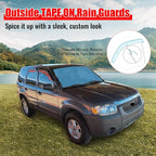 Fit 2001-2012 Ford Escape Slim Style Acrylic Smoke Tinted Window Visors |, 2008-2011 Mazda Tribute, 2005-2011 Mercury Mariner, Sun Rain Guards, Self-Adhesive, Vent Smoke 4Pcs
