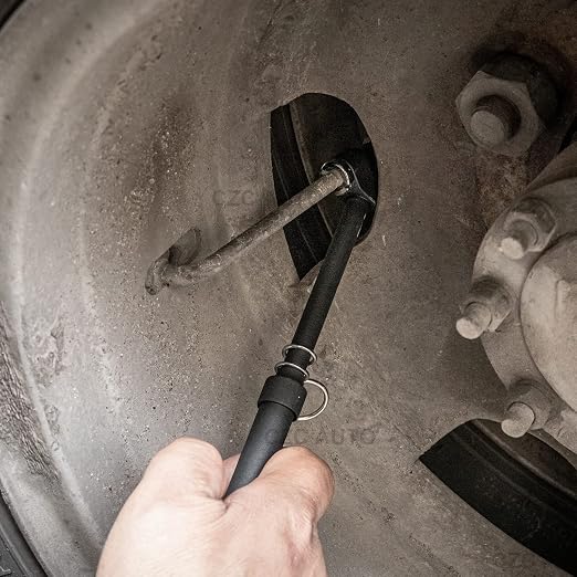 CZC AUTO Tire Pressure Gauge Heavy Duty Air Pressure Tire Gauge, Straight-on Foot Dual Head Chucks, Black Painting, 10-150PSI 100-1000KPa for Semi Truck Car RV Van（2 Pack）