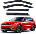 KPY Rain Guards Fit for 2011-2021 Jeep Grand Cherokee, Out-Channel Window Visors Vent Wind Deflectors 4PC, Car Accessories for 11-21 Grand Cherokee (Excludes L Model)