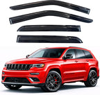 KPY Rain Guards Fit for 2011-2021 Jeep Grand Cherokee, Out-Channel Window Visors Vent Wind Deflectors 4PC, Car Accessories for 11-21 Grand Cherokee (Excludes L Model)
