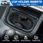 Cup Holder for Honda HRV/ZRV Accessories 2023 2024 2025 2026 Center Console Cup Holder Insert Silicone Cupholder Coaster Protector for HRV/ZRV Interior Black