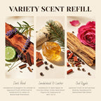 Car Air Freshener - Wood Air Freshener - Pack of 3 (Dark Wood,Sandalwood & Leather,Oud Royale)-CLIP INCLUDED
