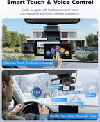 Neideso N300Pro 4K Dash Cam Front and Rear, 4 Channel 360 View Car Camera | Free 128GB Card, STARVIS 2 Sensor, Touch Screen, 5.8G WiFi 20MB/s Download, GPS, AI Fatigue Driving Monitor, 24H Parking Mode