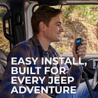 Midland - MXT275 Jeep Branded MicroMobile GMRS Radio - 15 Watts Two-Way Radio with Integrated Control Microphone - Overland Tractors Detachable External Magnetic Mount Antenna - 8 Repeater Channels