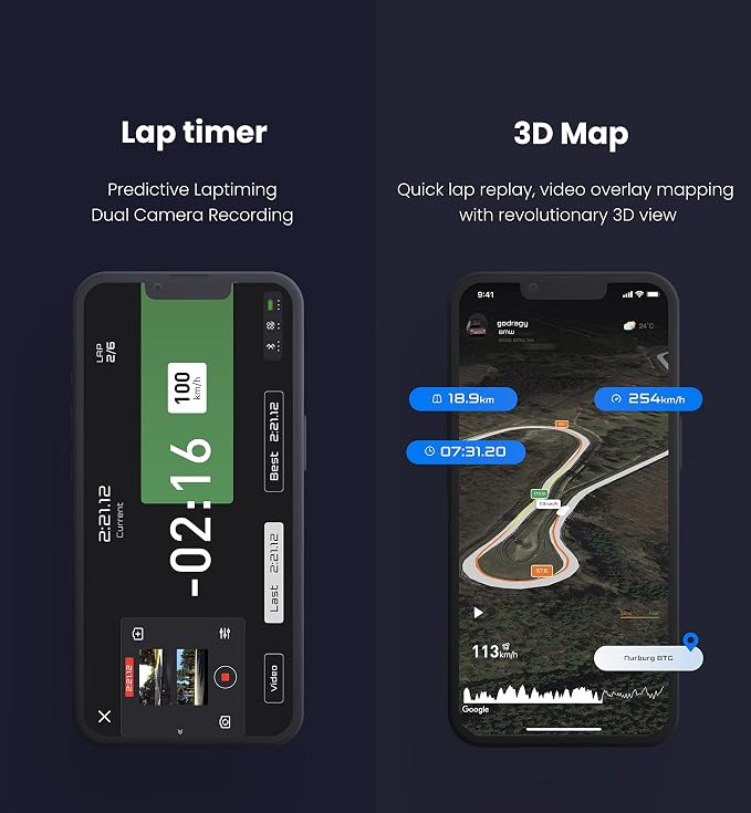 New GPS Based Performance Meter, up to 25Hz GPS Laptimer, Upgraded UBLOX 10th Gen High Performance GPS Module, Trusted by Million Users (DRG70-C Refurbished)