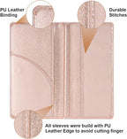 Car Registration and Insurance Holder, Car Accessories Vehicle Glove Box Car Organizer Men Women Wallet Case with Magnetic Shut for Cards, Essential Document, Driver License, Bling Rose Gold