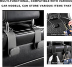 2 PCS Car Seat Headrest Hook, Microfiber Leather Purse Hooks Back Seat Storage Organizer, Auto Interior Headrest Holder for Hanging Bag Coat Grocery, Car Accessories (Gray)