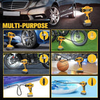 160PSI Cordless Tire Inflator Compatiblew with Dewalt 20V Battery, Portable Air Compressor for Auto, Motorcycles, Bikes, Car Air Pump with Auto Shut-Off, LCD Display, LED Light (Tool Only)
