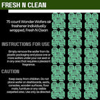 Wonder Wafers 75 Count Air Fresheners Individually Wrapped, Fresh N Clean Fragrance