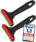 Car Ice Scraper Brass Blade - fast, easy & efficient - [ 2 Pack ] Brass Ice Scraper for Car - Ice Scrapers for Car Windshield Ice Scraper - Original Murska from Europe - for Winter - A054-2 Black Red