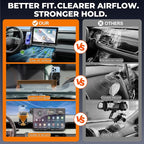 Car Phone Mount for 2026 Toyota RAV4, Smart Auto-Clamping for 12.9" Screen Only, 15W Wireless Fast Charging, Premium Aluminum Holder, Without Blocking Airflow