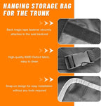 Car Trunk Hanging Organizer, Collapsible Backseat Storage Bag with 6 Fabric Pockets & Adjustable Straps, Multi-Functional Oxford Cloth Trunk Organizer for Cars Trucks SUVs