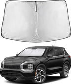 Windshield Sunshade Compatible for Mitsubishi Outlander 2022-2024 2025 2026, Sun Visor for Front Windshield & Window Sun Shade Cover, UV Heat Blocker & Protector, Car Accessories