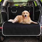 Dog Cargo Liner for SUVs & Back Seats, Waterproof 600D Oxford Dog Car Seat Cover, Standard 72.8"×40.6", Full-Wrap Pet Cargo Cover with Side Walls, Bumper Guard, Non-Slip Backing & Storage Pockets