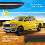 Extra Durable Window Deflectors Tape-On Window Visors Rain Guards Fit for Dodge Ram 1500 (New Body Style) 2019-2026 Crew Cab, Sun Visors, Wind Vent for Shades, Exterior Car Accessories - 4pcs. AG0717