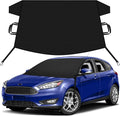 Car Snow Cover Compatible for Ford Focus | Windshield Cover for Ice and Snow with S-Hook Straps | Heavy-Duty 600D Oxford Winter Car Cover, Waterproof & Anti-Slip