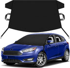 Car Snow Cover Compatible for Ford Focus | Windshield Cover for Ice and Snow with S-Hook Straps | Heavy-Duty 600D Oxford Winter Car Cover, Waterproof & Anti-Slip