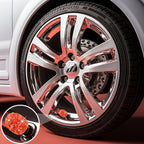 4PCS Bling Crystal Diamond Tire Stem Valve Caps, Dustproof Car Wheel Tire Valve Caps Universal Tire Valve Stem Covers for Cars, SUV, Trucks, Bikes, Motorcycles, Bicycles (Orange)