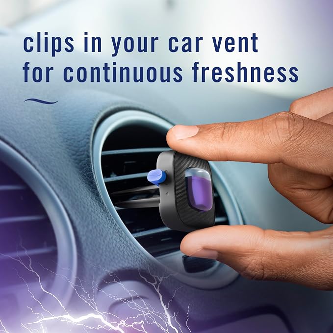 AUTO Air Freshener, Odor-Fighting Automotive Vent Clip, Midnight Storm Scent, 8 Count