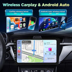 9inch Single Din Touchscreen Car Stereo Compatible with Wireless Carplay and Android Auto, Bluetooth Car Radio with Backup Camera, AM/FM/RDA Radio, Mirror Link, IPS Screen