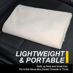 Back Seat Cover for Car Trucks Van SUV Jeep,Waterproof Rear Bench Towel Seat Covers for Dogs and Kids,Automotive Backseat Protector (Off-White)