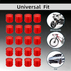 20 Pcs Glow in The Dark Tire Valve Caps Fluorescent Tire Valve Stem Caps, Cool Car Present for Universal Decoration Accessories for Car SUV Bicycle Motorcycles Trucks (Red)