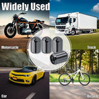 4PCS Tire Valve Stem Caps, Aluminum Alloy Tire Air Caps, Corrosion Resistant Leak-Proof, Universal Wheel Valve Covers for Cars, SUV, Trucks, Bikes, Motorcycles, Bicycles(Gray)