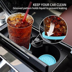 ME.FAN Car Coasters for Cup Holders [4 Pack] - 2.75In Silicone Auto Mug Mats - Universal Non-Slip Recessed Car Interior AccessoriesSky Blue