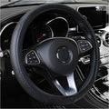 Leather Steering Wheel Cover,Anti Slip Car Steering Wheel Cover for Car Decorations & Steering Wheel Protections,Universal 15Inch Wheel Cover Car Interior Accessories for Men & Women (Black+Blue)