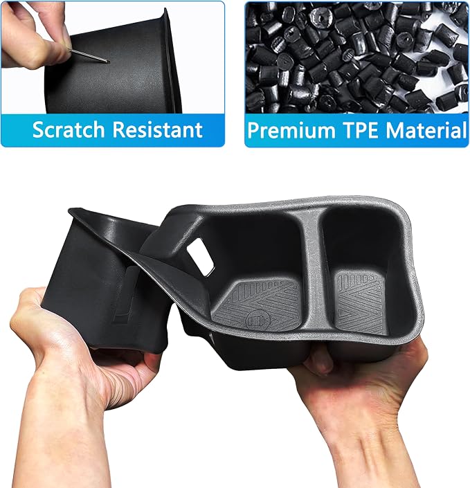 2PCS Cup Holders for Kia Telluride Accessories 2020-2023 2024 2025 Center Console Cup Holder Insert Armrest Rear Drink Holder Organizer TPE Cupholder Protector Pad Replacement Interior Decoration