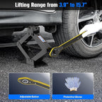 Car Jack Kit, 3 Ton (6614 lbs) Scissor Jack for Car, SUV, MPV | Alloy Steel Heavy Duty Scissor Car Jack, Portable Garage Tire Change Repair Tool, Outdoor Car Emergency Kit