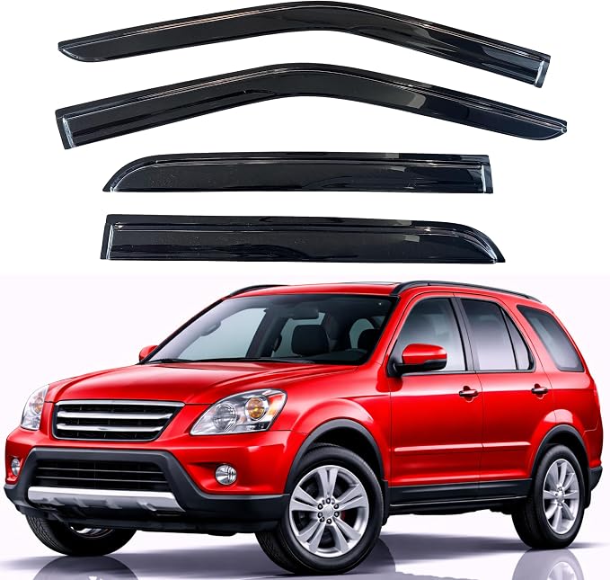 KPY Rain Guards Fit for 2002-2006 Honda CRV, Out-Channel Window Visors Vent Wind Deflectors 4PC, Car Accessories for 02-06 CR-V