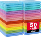 AIDEA Microfiber Cleaning Cloth, 50PK, Cleaning Rags, 11.5"×11.5" | Lint Free Cloth, Microfiber Towels for Cars, Kitchen Cloth, Dusting Cloth for Home, Window, Cleaning Supplies
