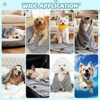 2 Pack Microfiber Dog Towels for Drying Dogs, Super Absorbent and Soft Pet Towels for Dogs or Cats, 40' X23.6'', Pet-Friendly, Perfect for Pets of Different Sizes and Fur Types, Grey