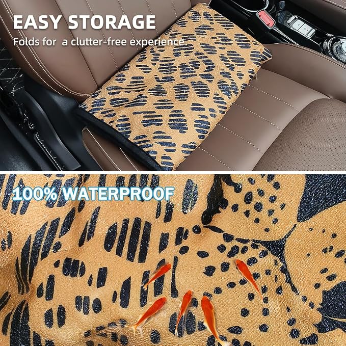Waterproof Sweating Car Seat Cover for Post Gym Workout, Running, Swimming, Beach and Hiking, Universal Fit Non-Slip Bucket Seat Protector for Cars SUV Trucks, Machine Washable (Jaguar)