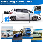 Car Vacuum, Portable Car Vacuum Cleaner with 7000PA Suction, DC 12V High Power 16.4Ft Cord Wired Vacuum Cleaner for Car, LED Light, Lightweight, 0.33L Capacity, Storage Bag, Black, VC008C
