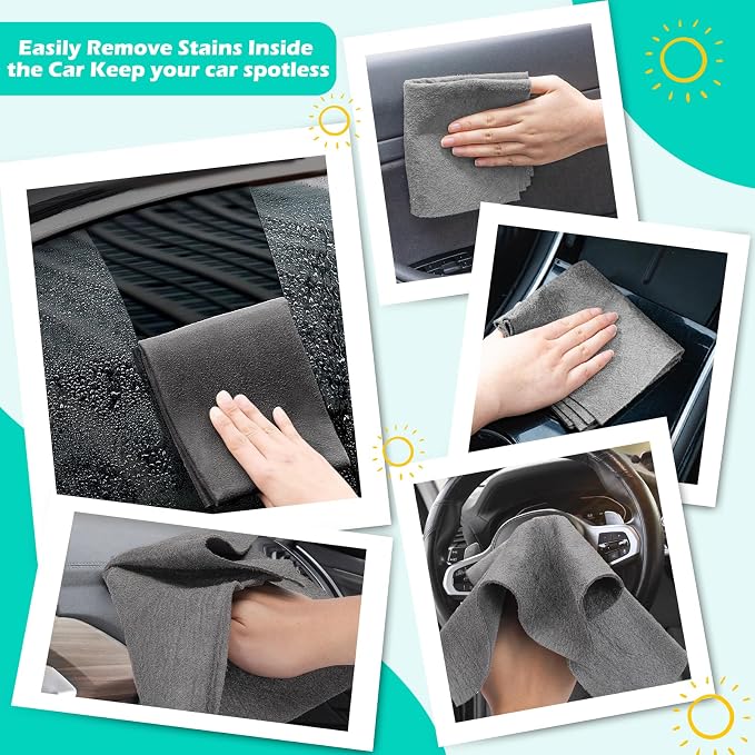 4 Pack Car Drying Towel,Extra Large Microfiber Towels for Cars,Super Absorbent Micro Fiber Auto Drying Towel,Scratch Free,Reusable Wash Towels for Auto Detailing Flash,Car Cleaning Supplies